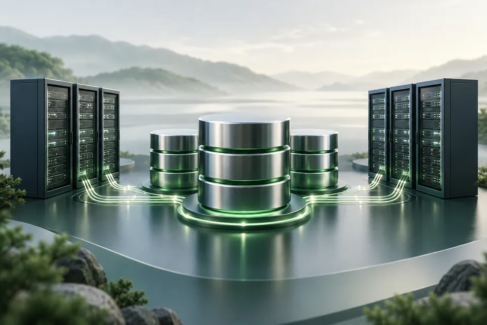 Database storage systems connected to enterprise servers